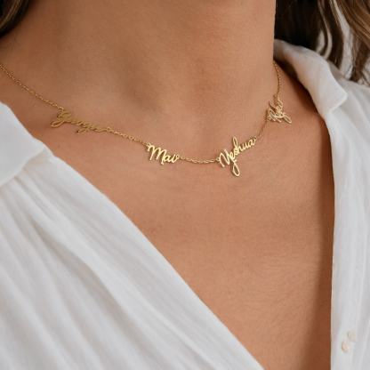 Personalized Multiple Name Necklace