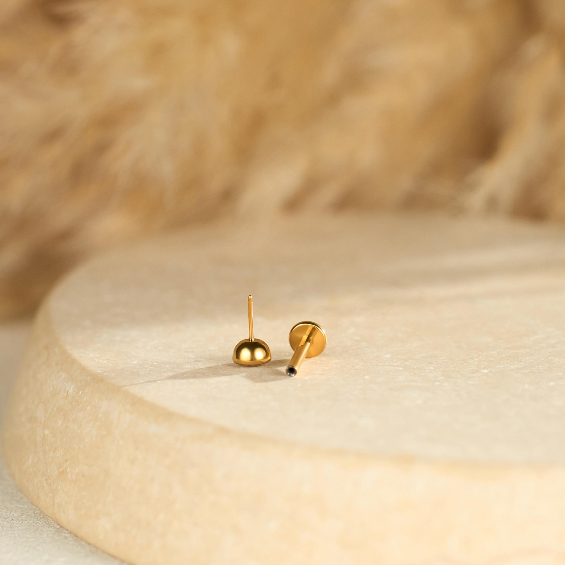 Tiny Bezel CZ Flat Back Stud