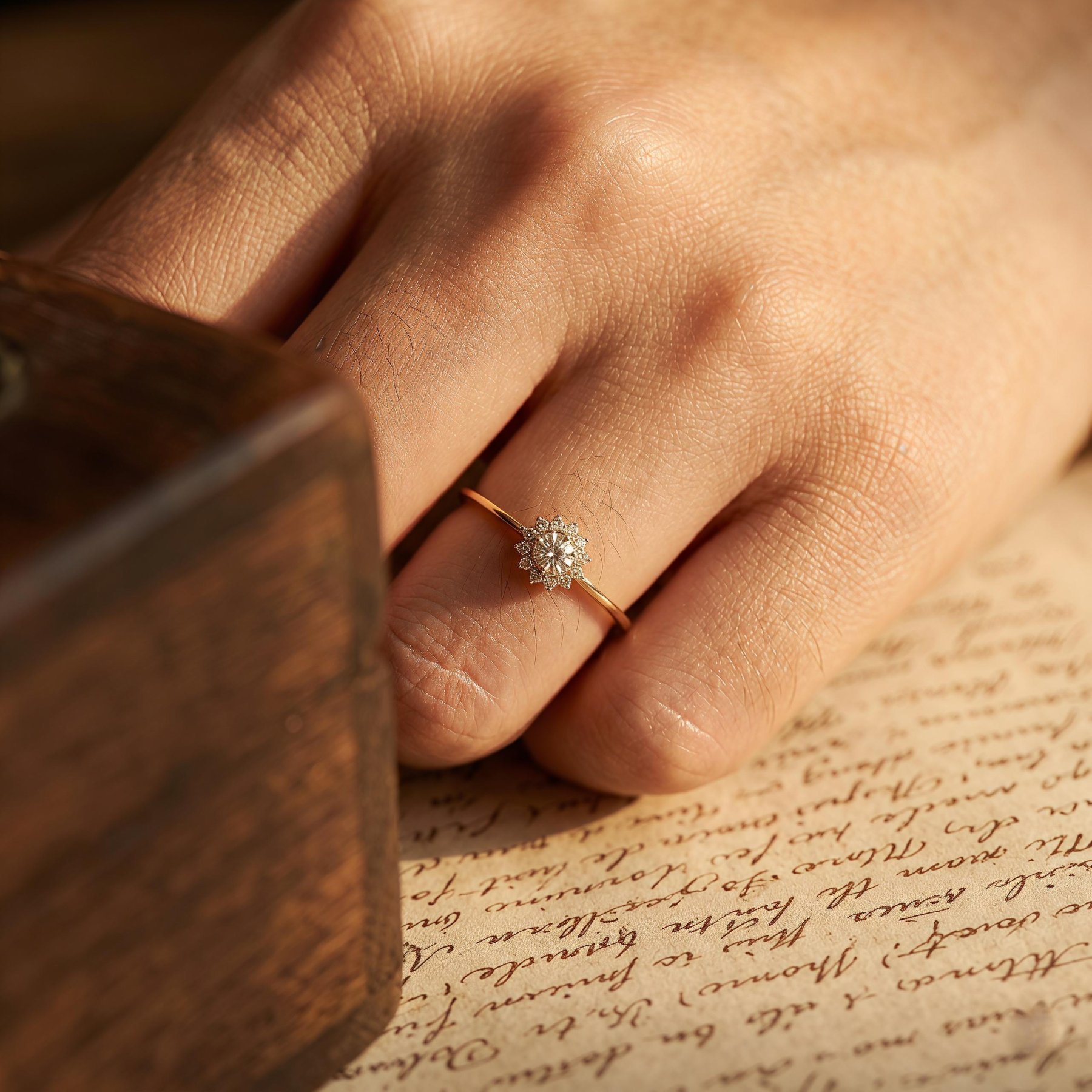 Vintage Bloom Diamond Ring