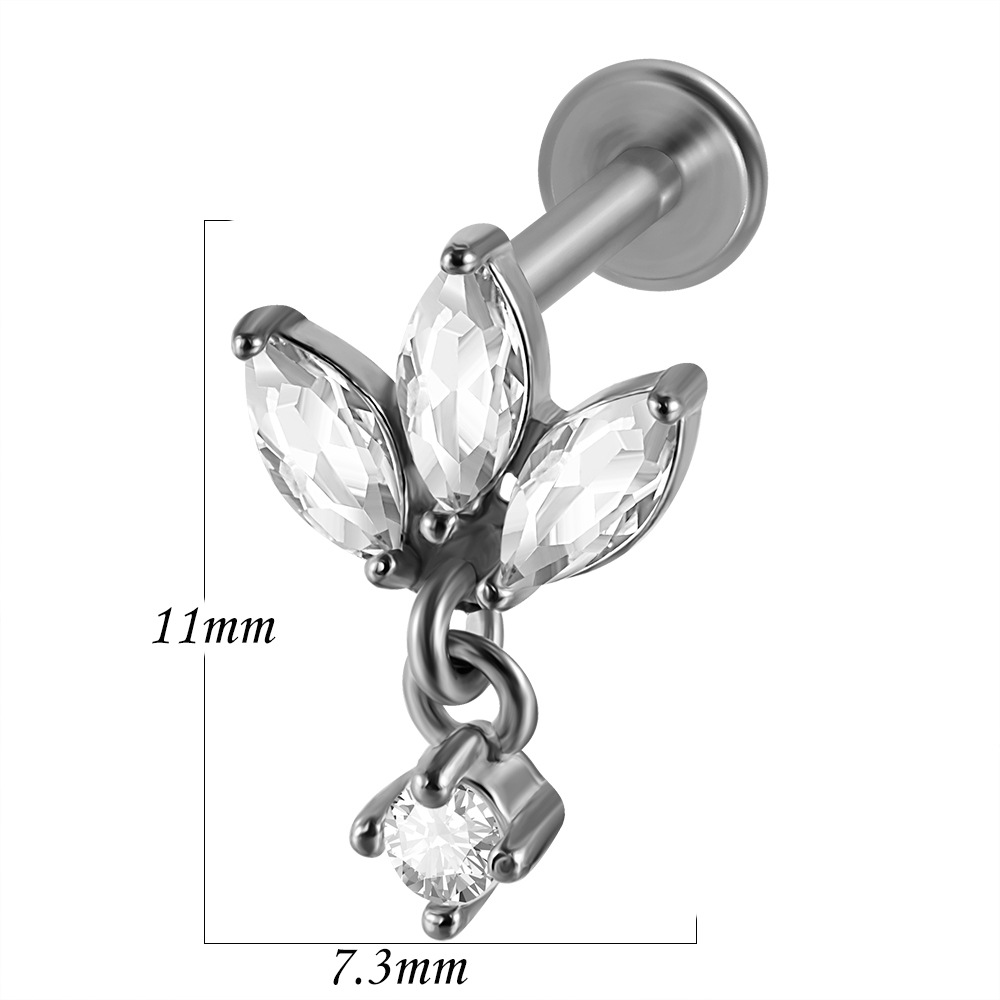 Marquise CZ Stud Earrings — Petal-Like Sparkle for Your Ear Stack