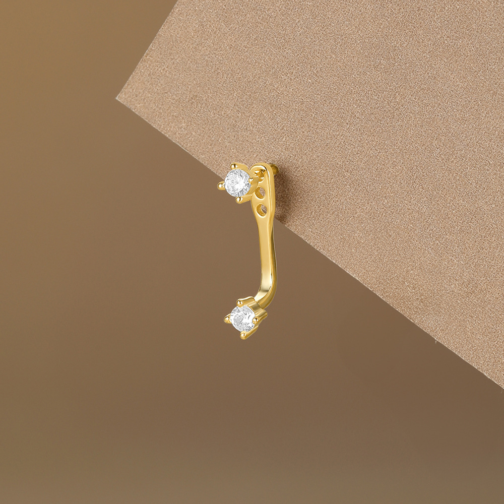 Convertible Double CZ Earring — Two Sparks, Endless Styling