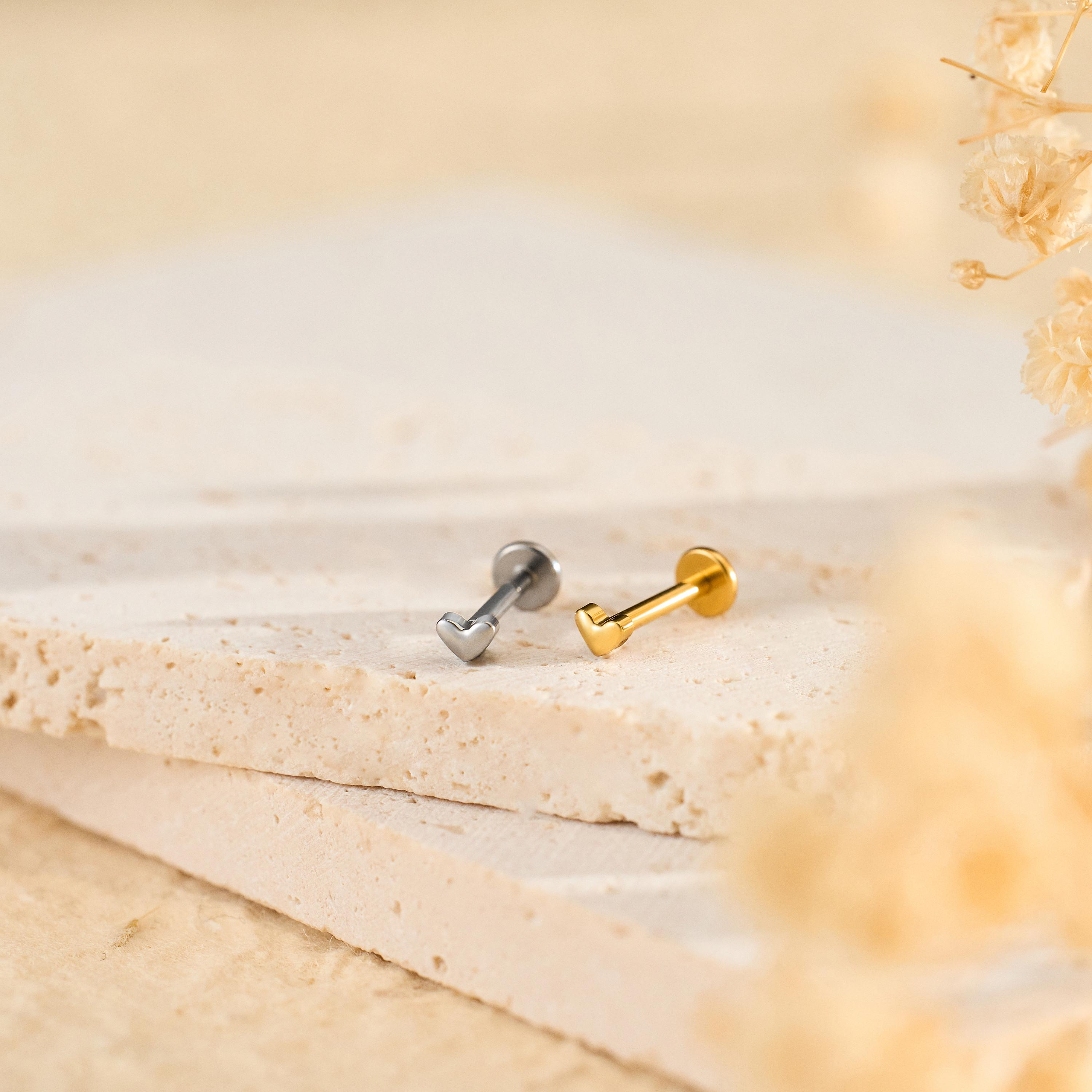 Tiny Heart Stud Earrings (2 PCS)