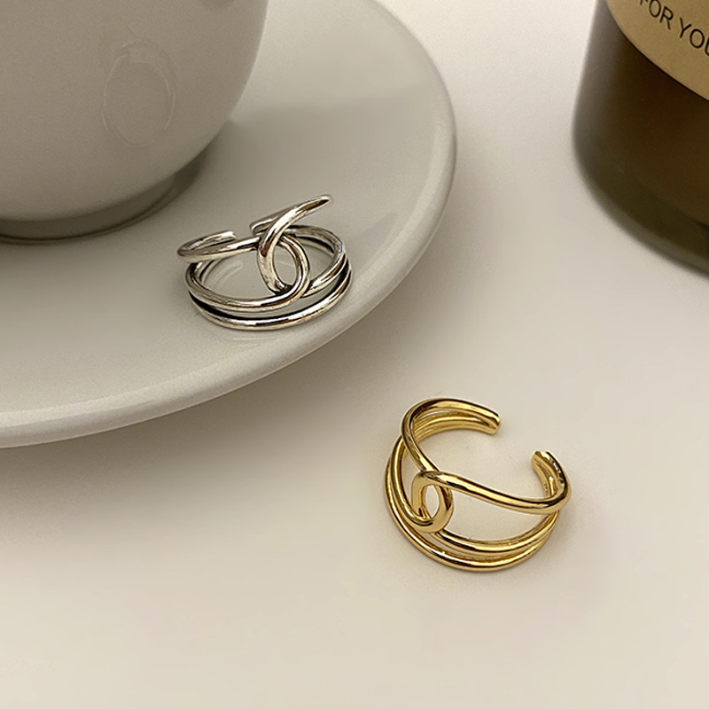 Big Silver Knot Thumb Rings
