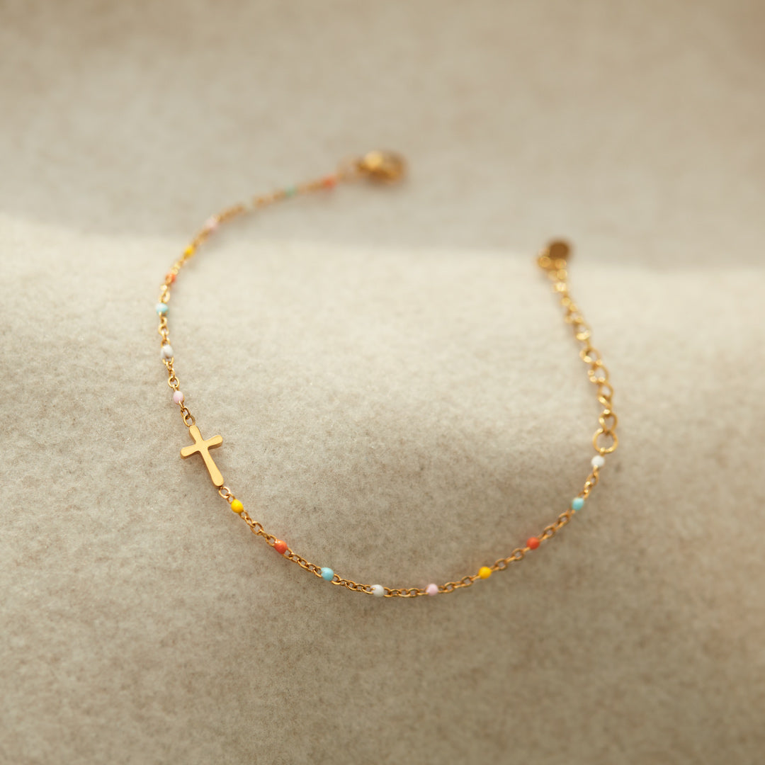 Pray On It Cross Bracelet