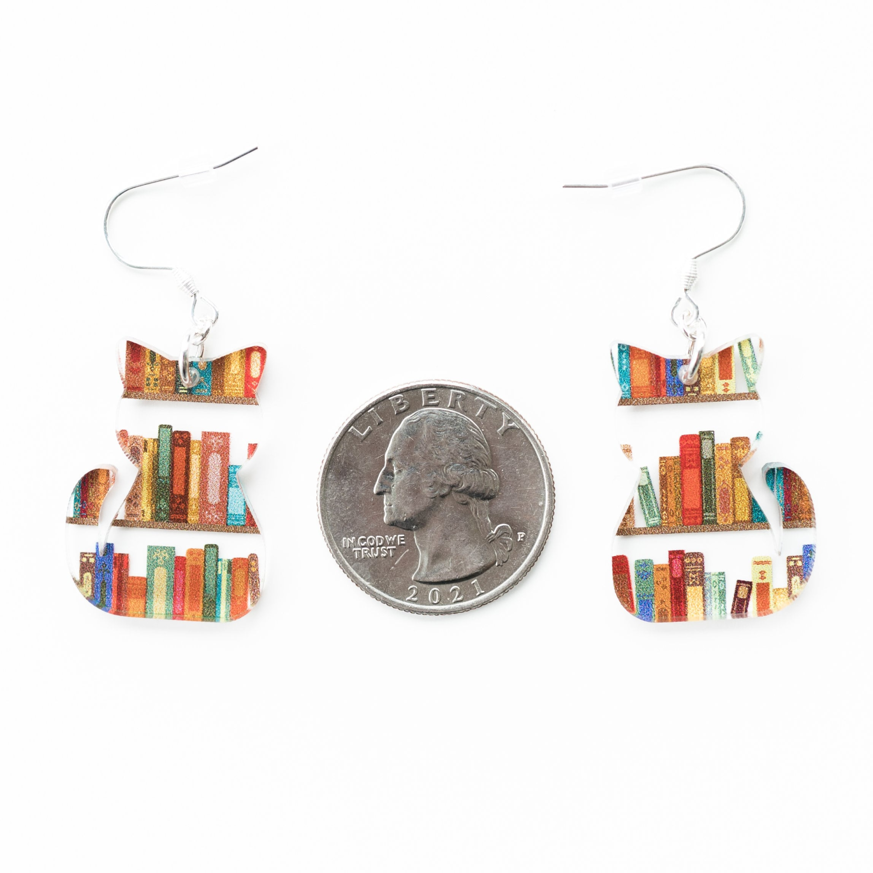 Cat Earrings(Necklace) With Books(🔥 Buy 1 Get 1 Free🔥)