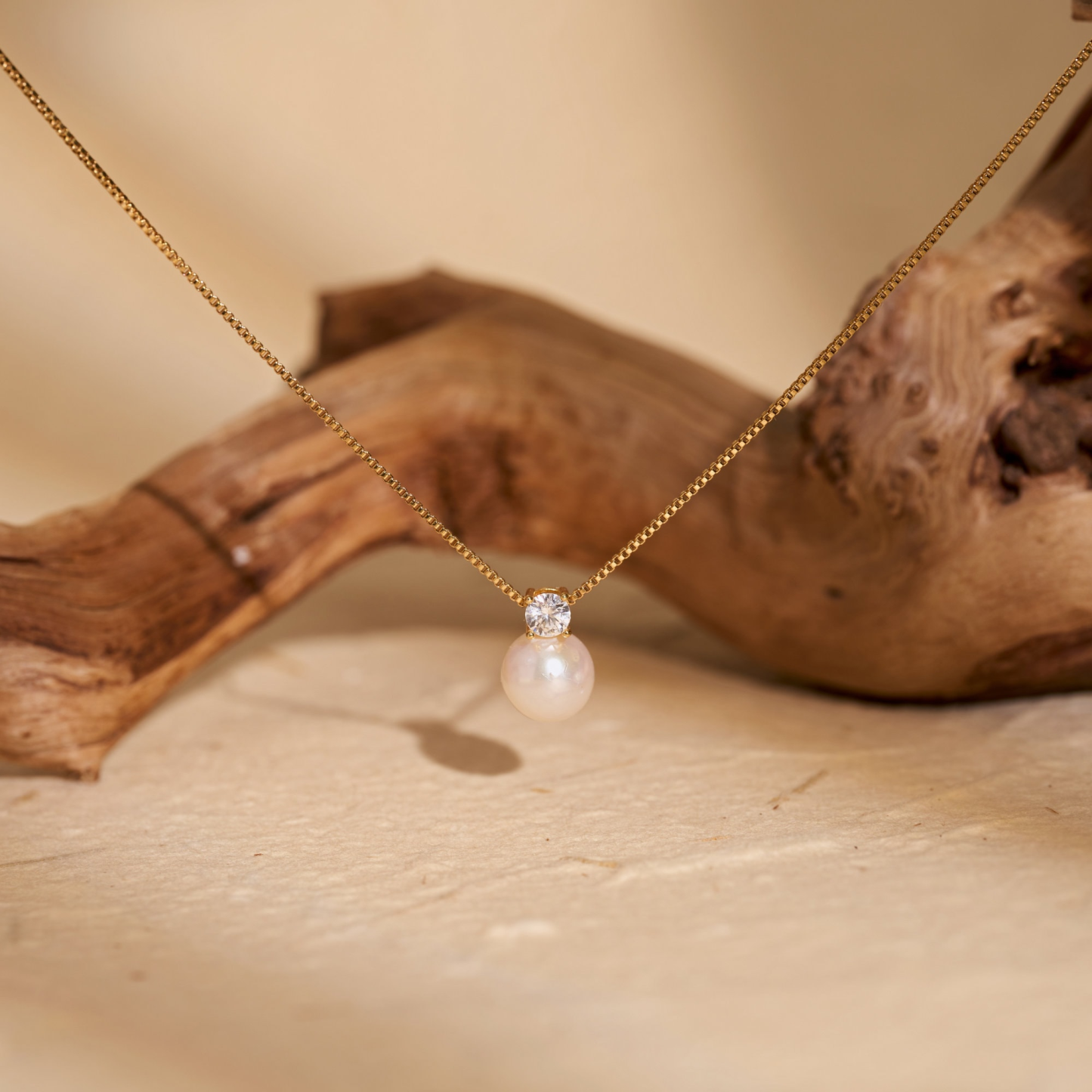 925 Sterling Silver Diamond & Pearl Necklace