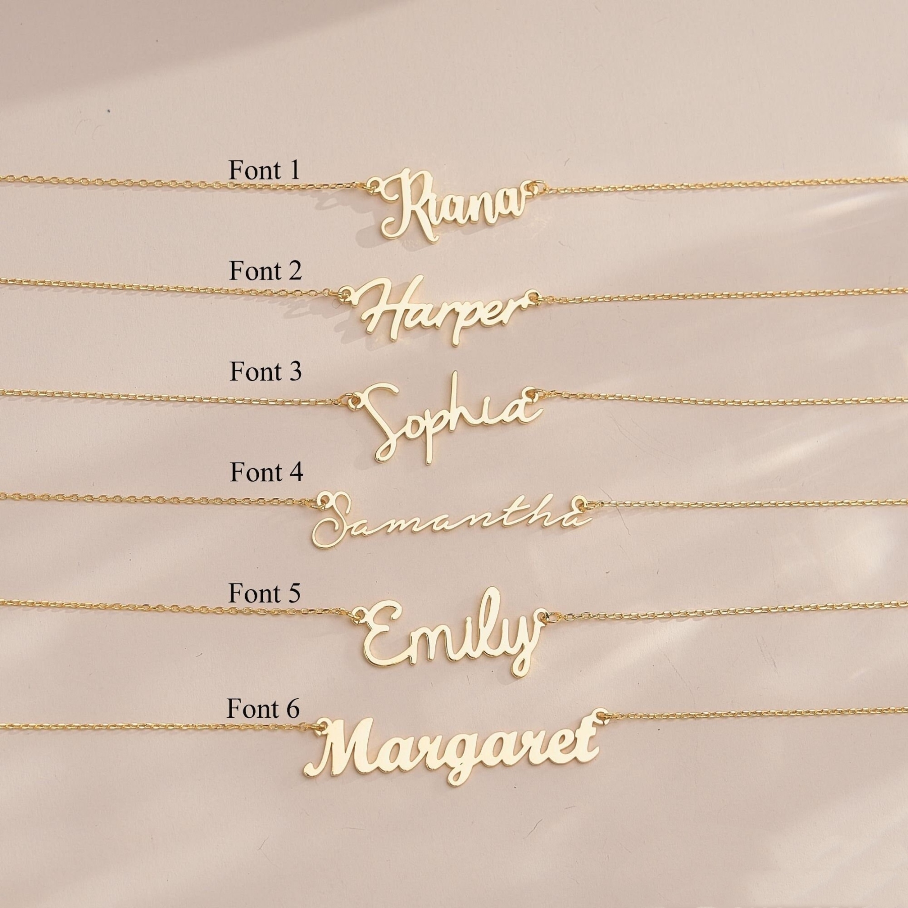 Personalised 18K Gold Plated Name Necklace