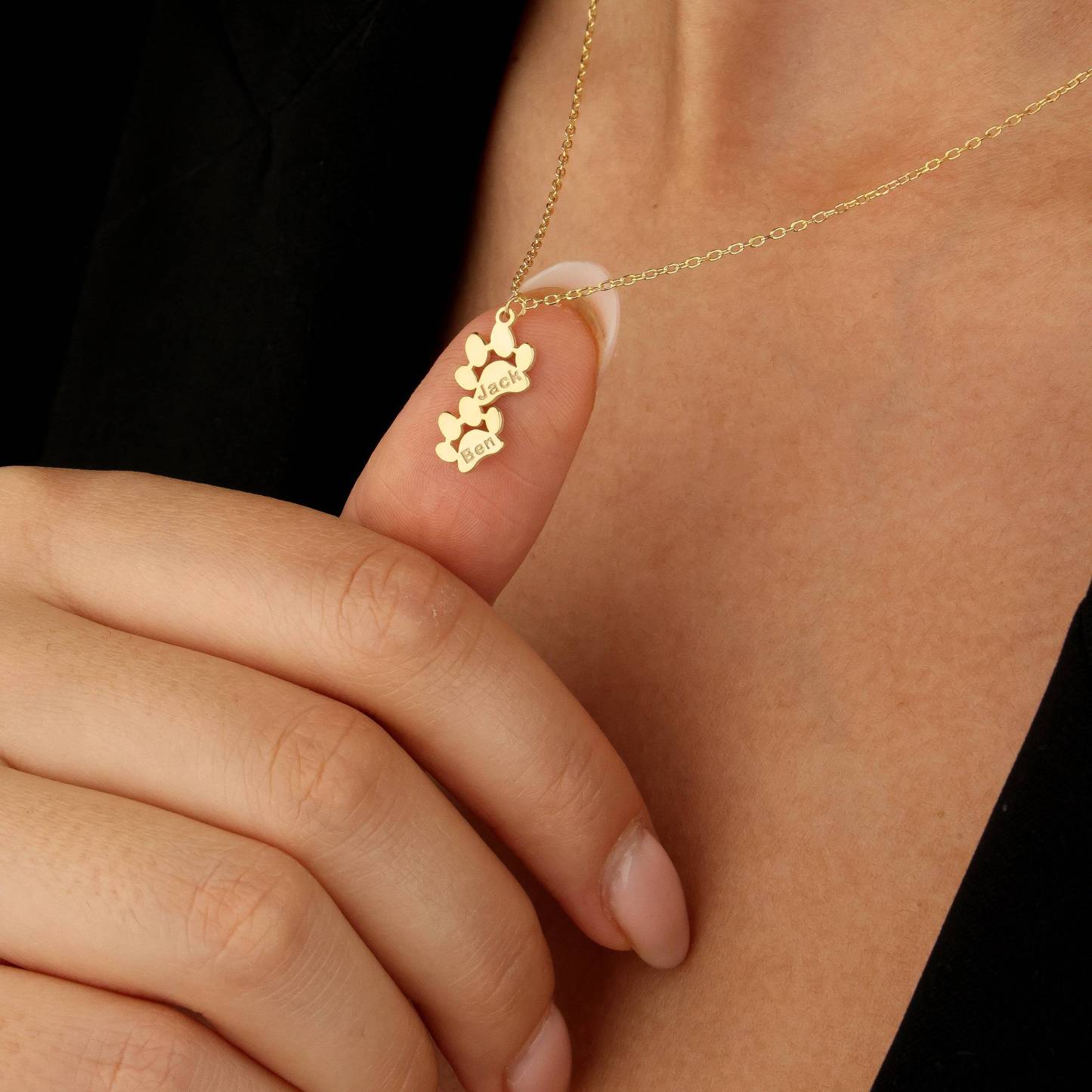 Paw Print Name Bracelet (Or Necklace)