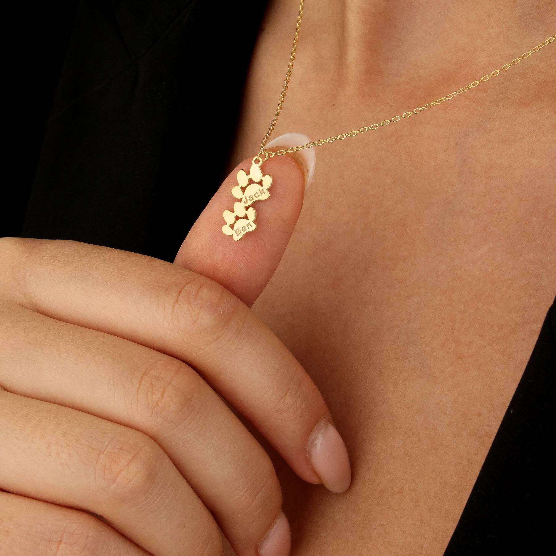 Paw Print Name Bracelet (Or Necklace)