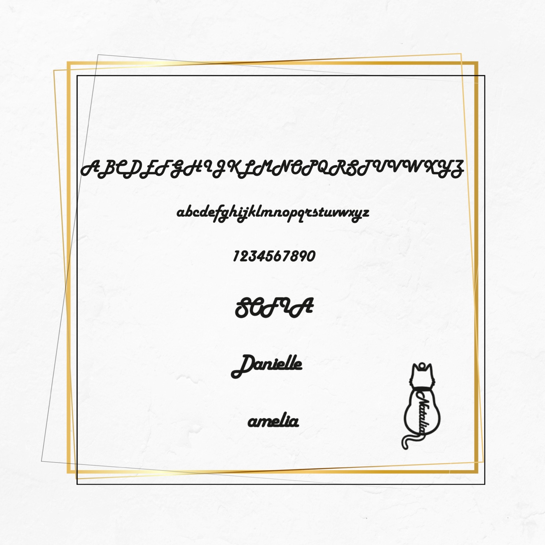 Personalized Name Lucky Cat Bracelet