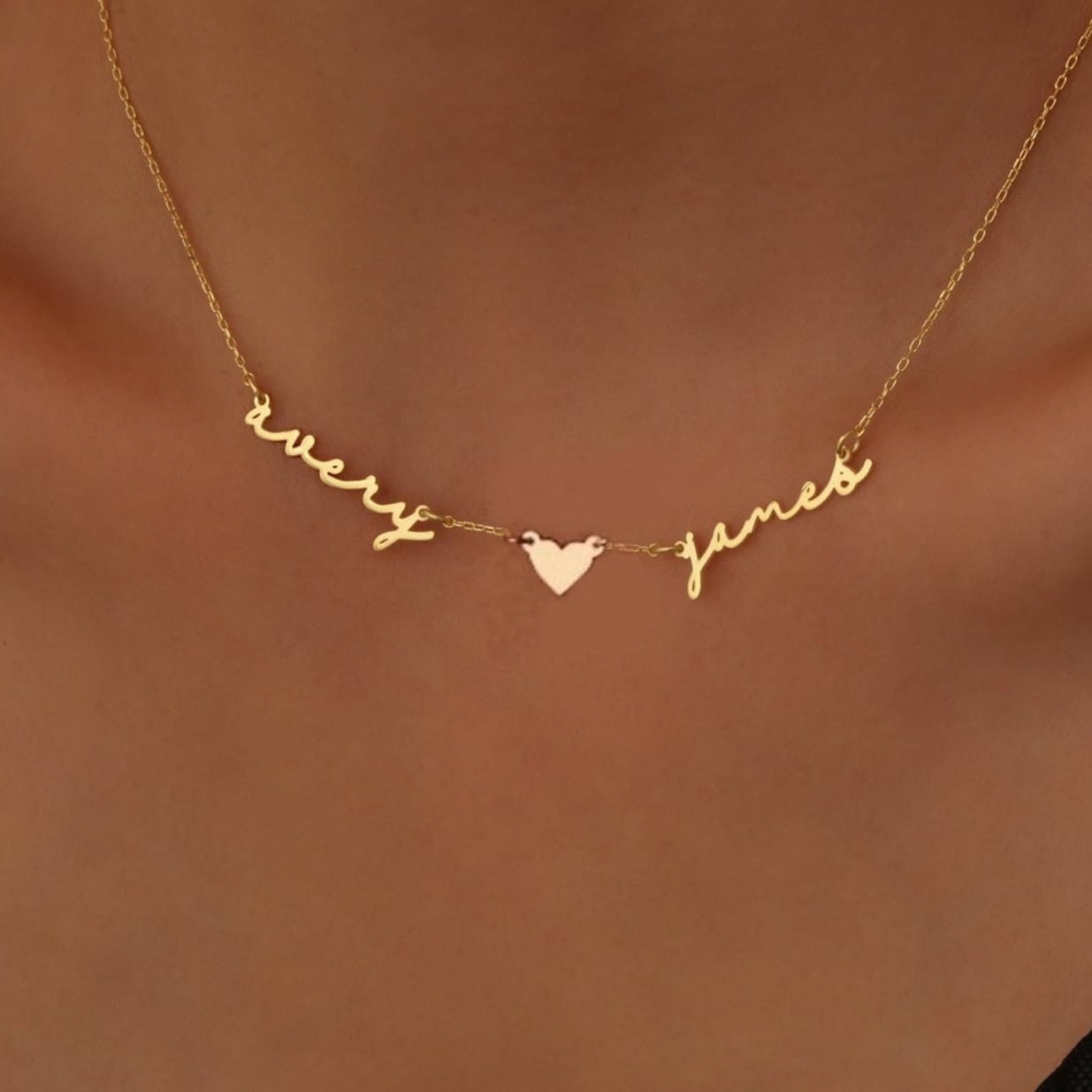 Personalized Name Necklace With Heart