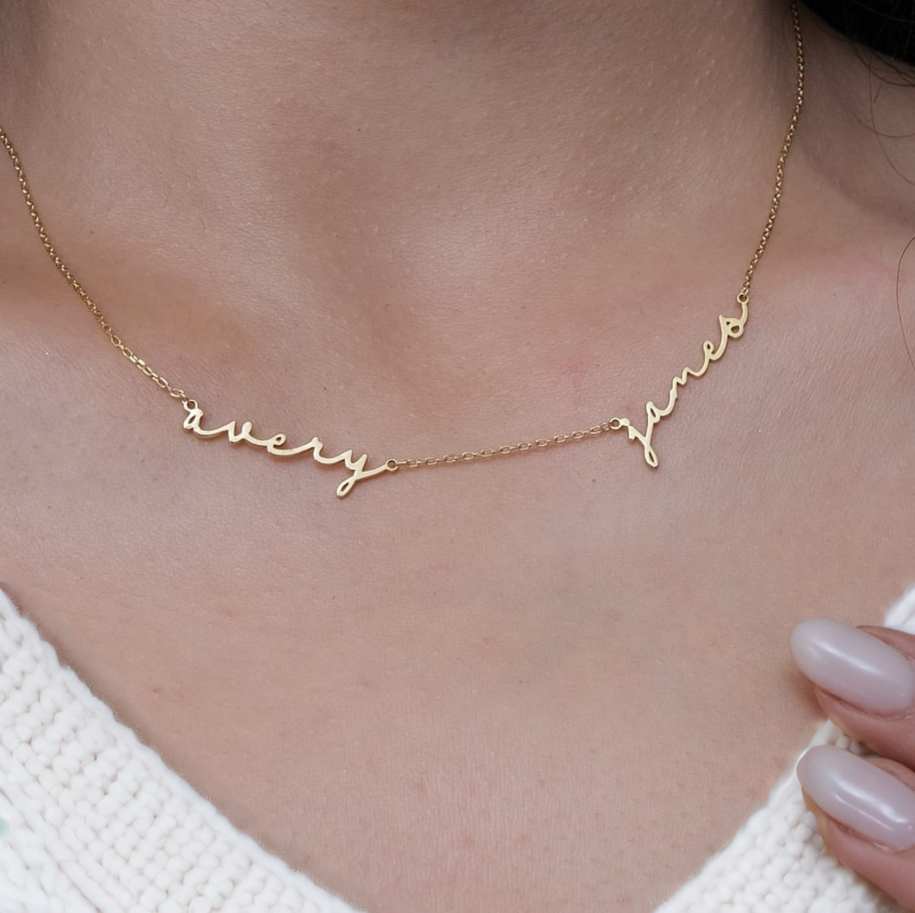 Personalised 18K Gold Plated Name Necklace