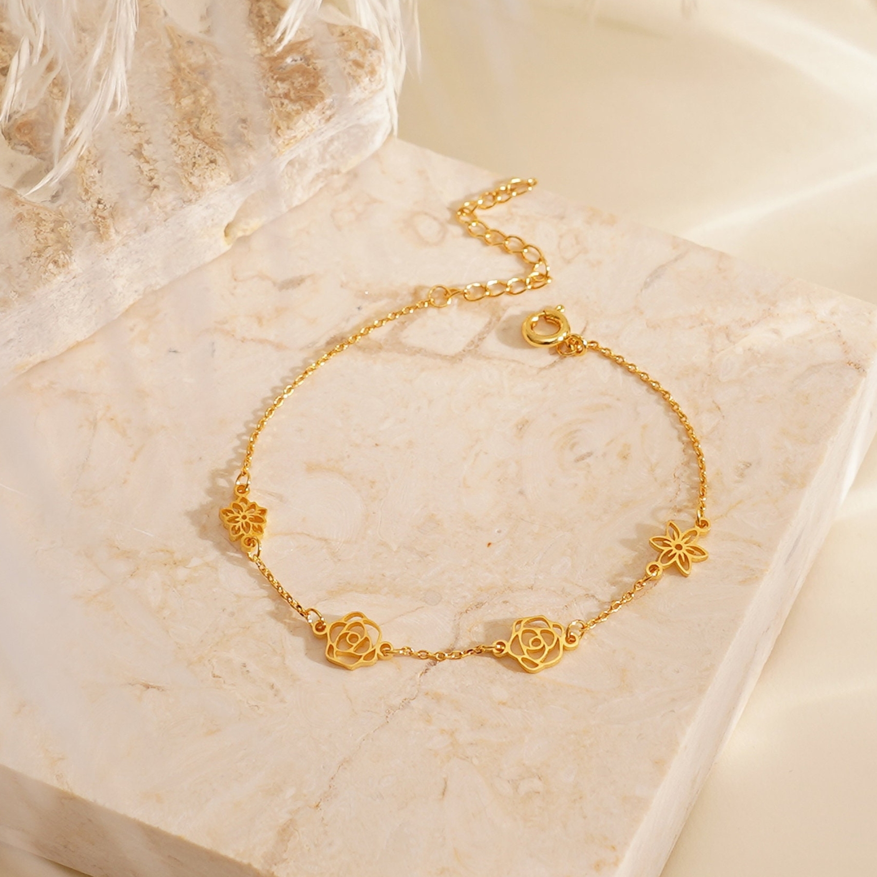 Personalized Birth Flower Bracelet