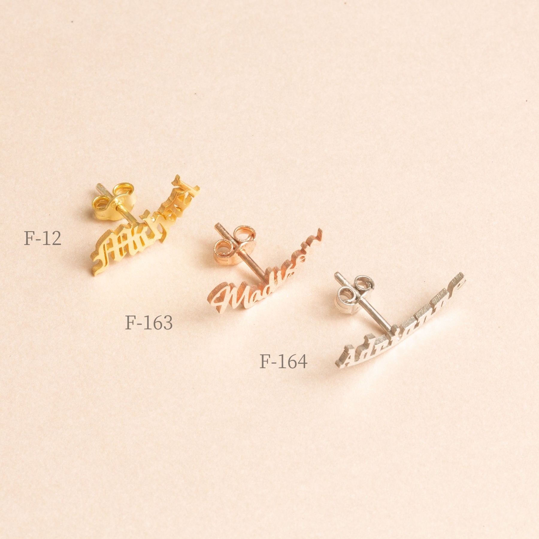 Customized name earrings