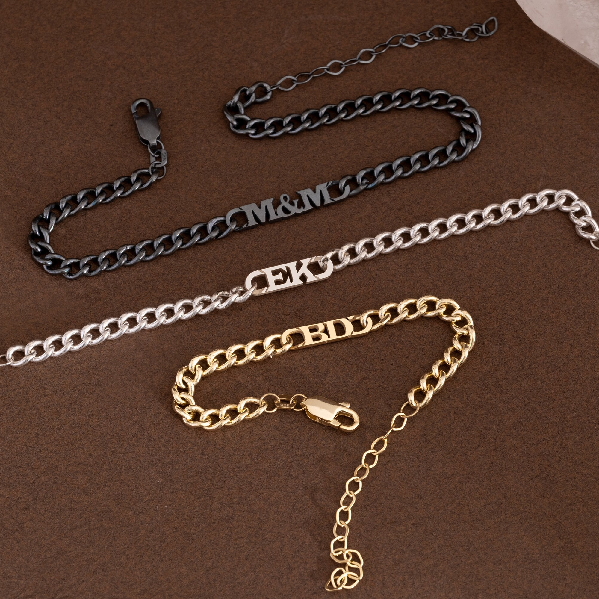 Personalized Cuban Chain Mens Bracelet