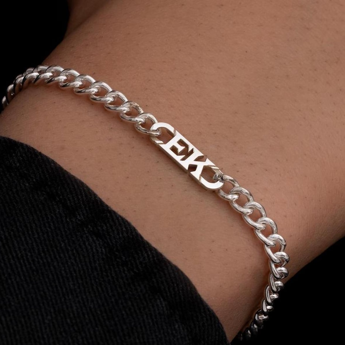 Personalized Cuban Chain Mens Bracelet