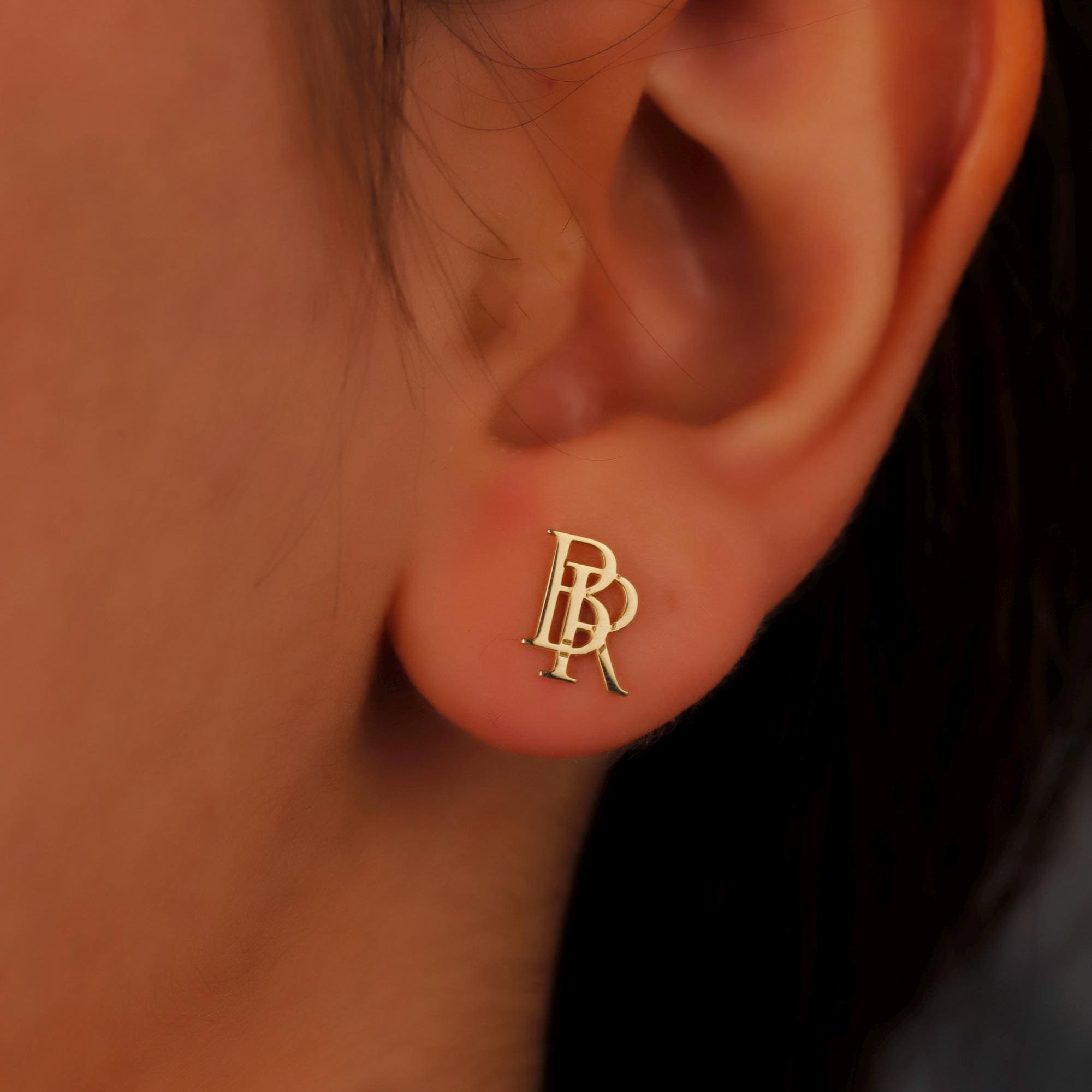 Personalized Intertwined Initial Earrings