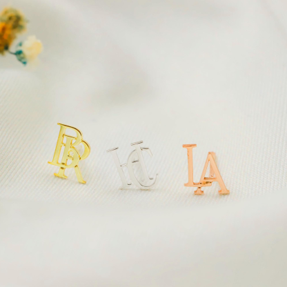 Personalized Intertwined Initial Earrings