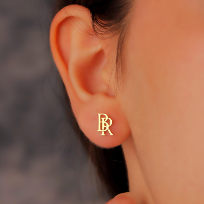 Personalized Intertwined Initial Earrings