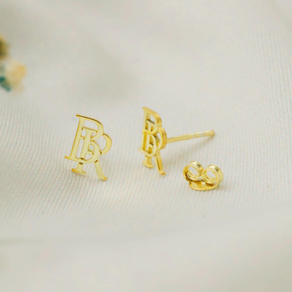 Personalized Intertwined Initial Earrings