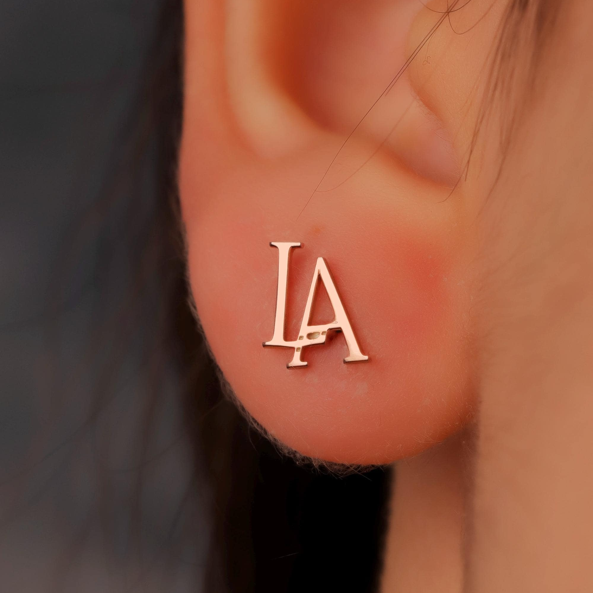 Personalized Intertwined Initial Earrings
