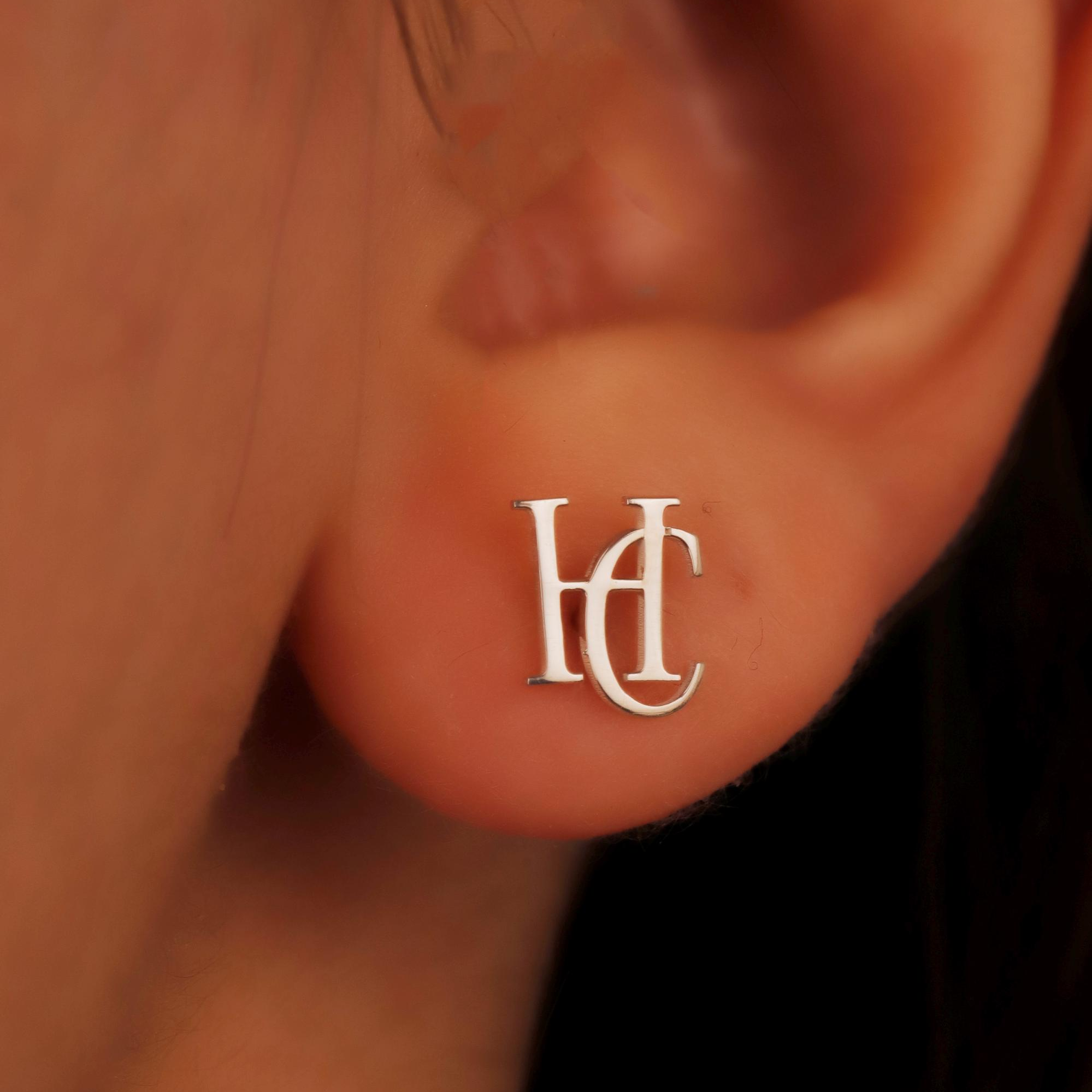 Personalized Intertwined Initial Earrings