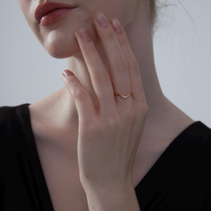 Dainty Sea Wave Stacking Ring