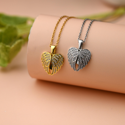 Personalized Wings Name Necklace 