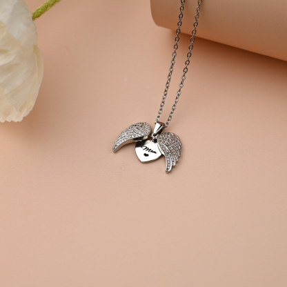 Personalized Wings Name Necklace 