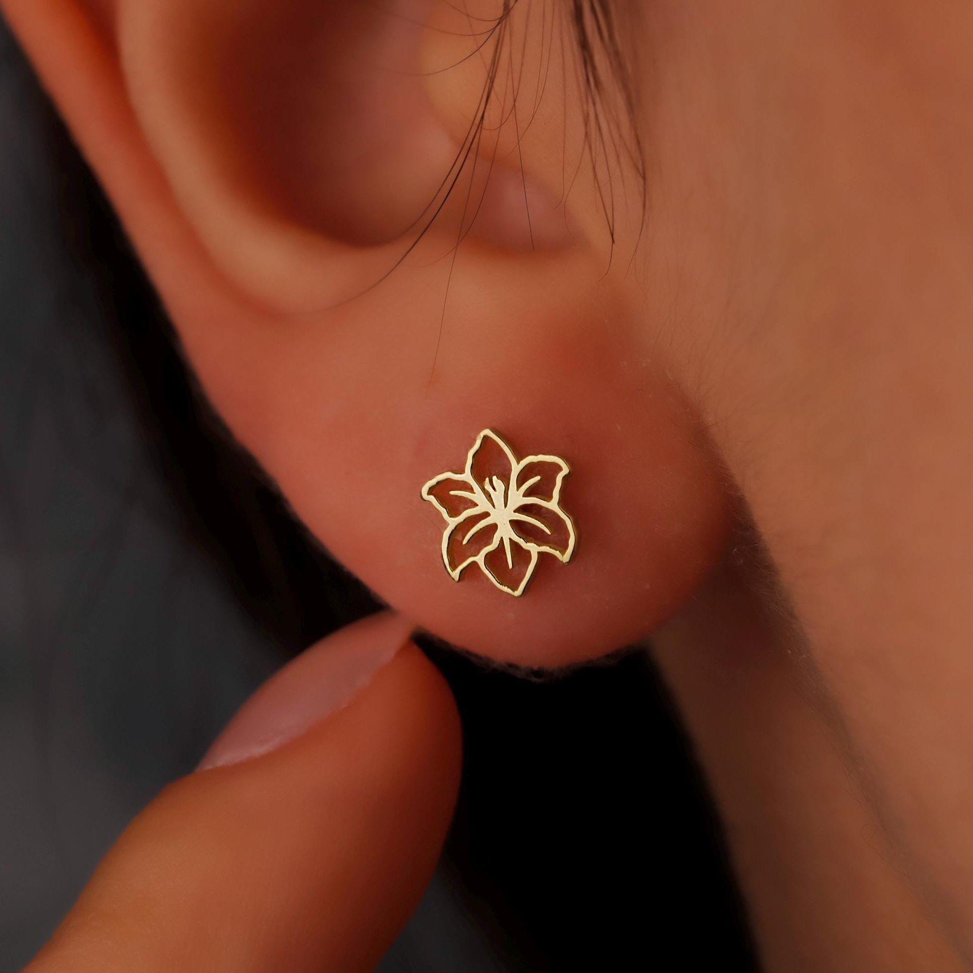 Birth Flower Earring