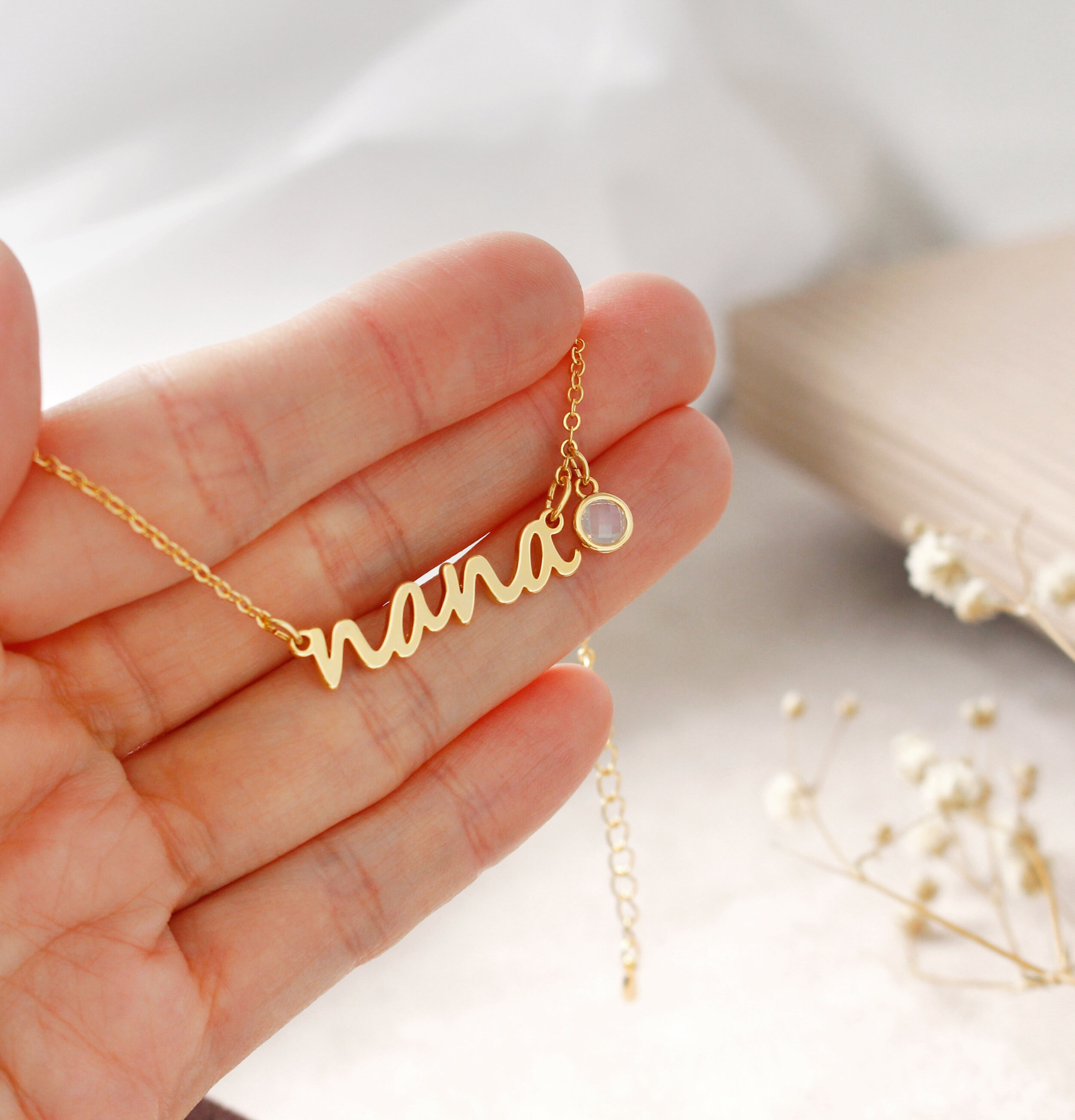 Personalized Birthstone Name Bracelet