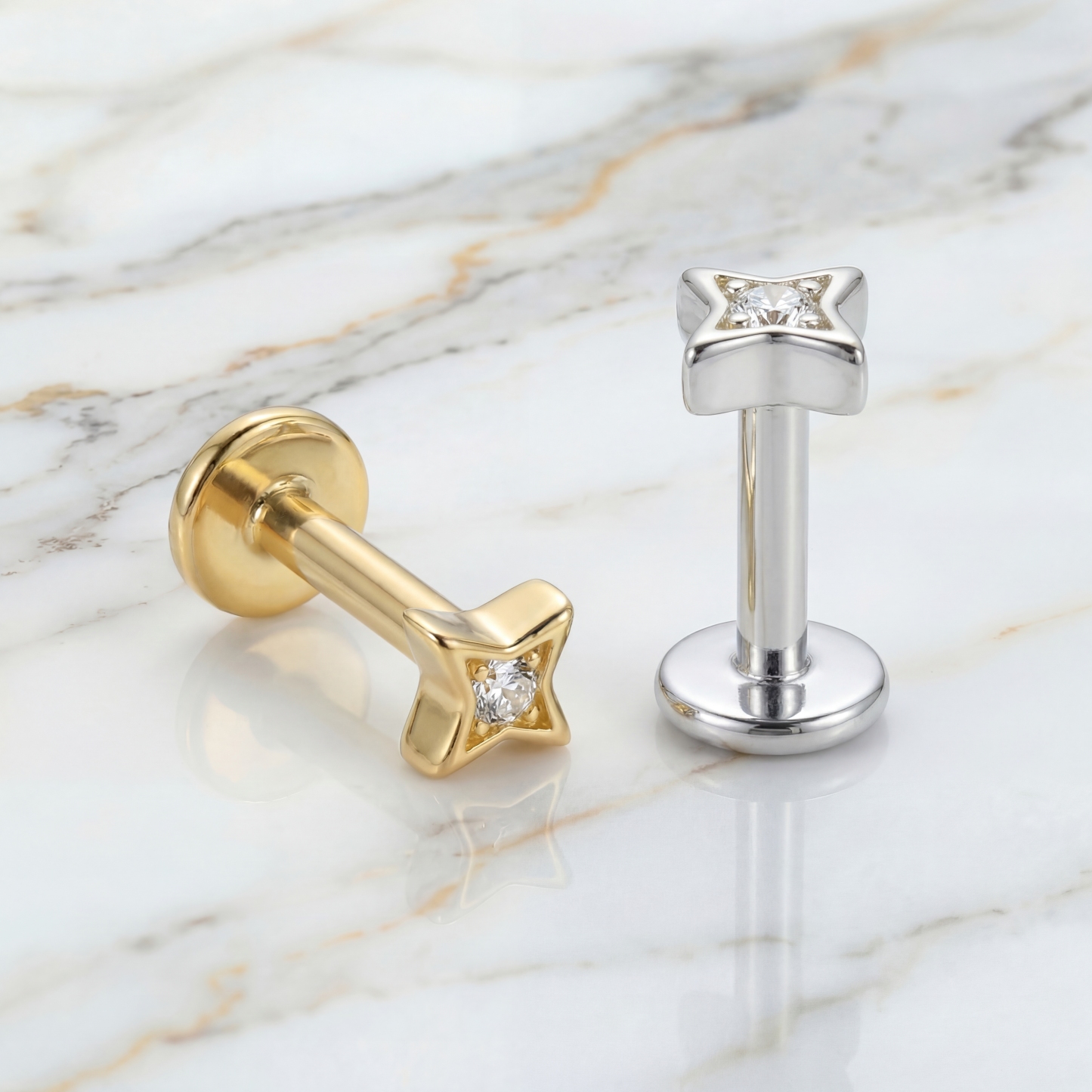 Sterling Silver Tiny Star Labret (1 PC)