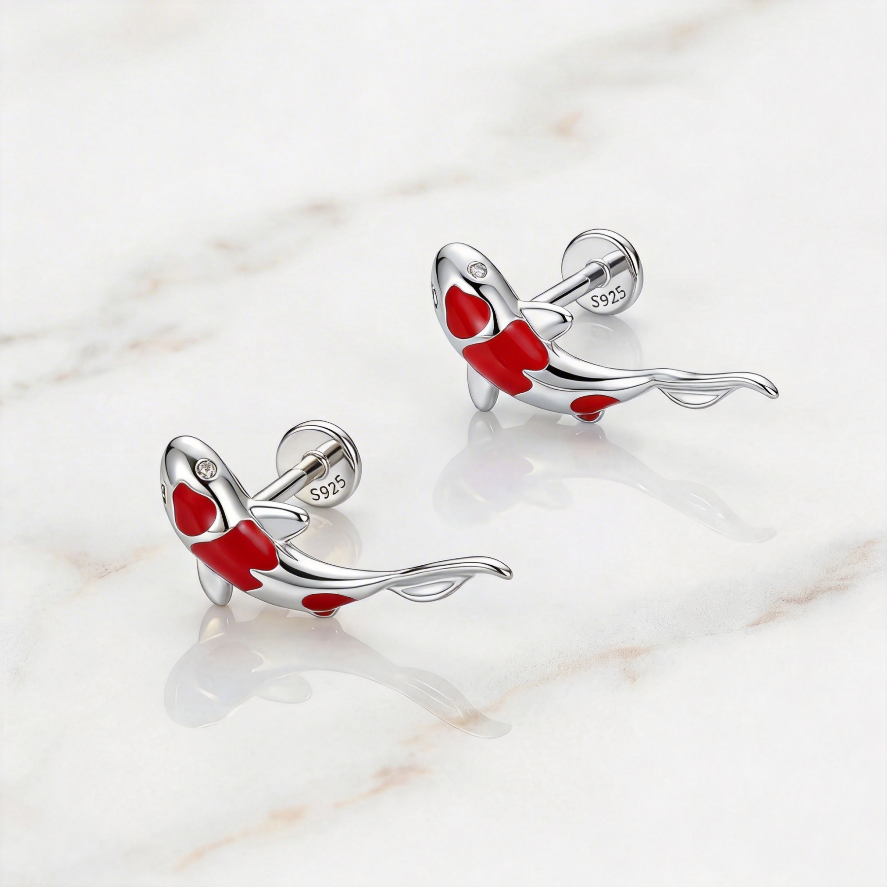 Koi Fish Stud Earring