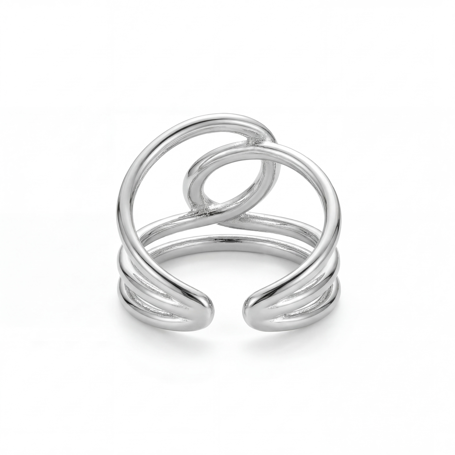 Big Silver Knot Thumb Rings