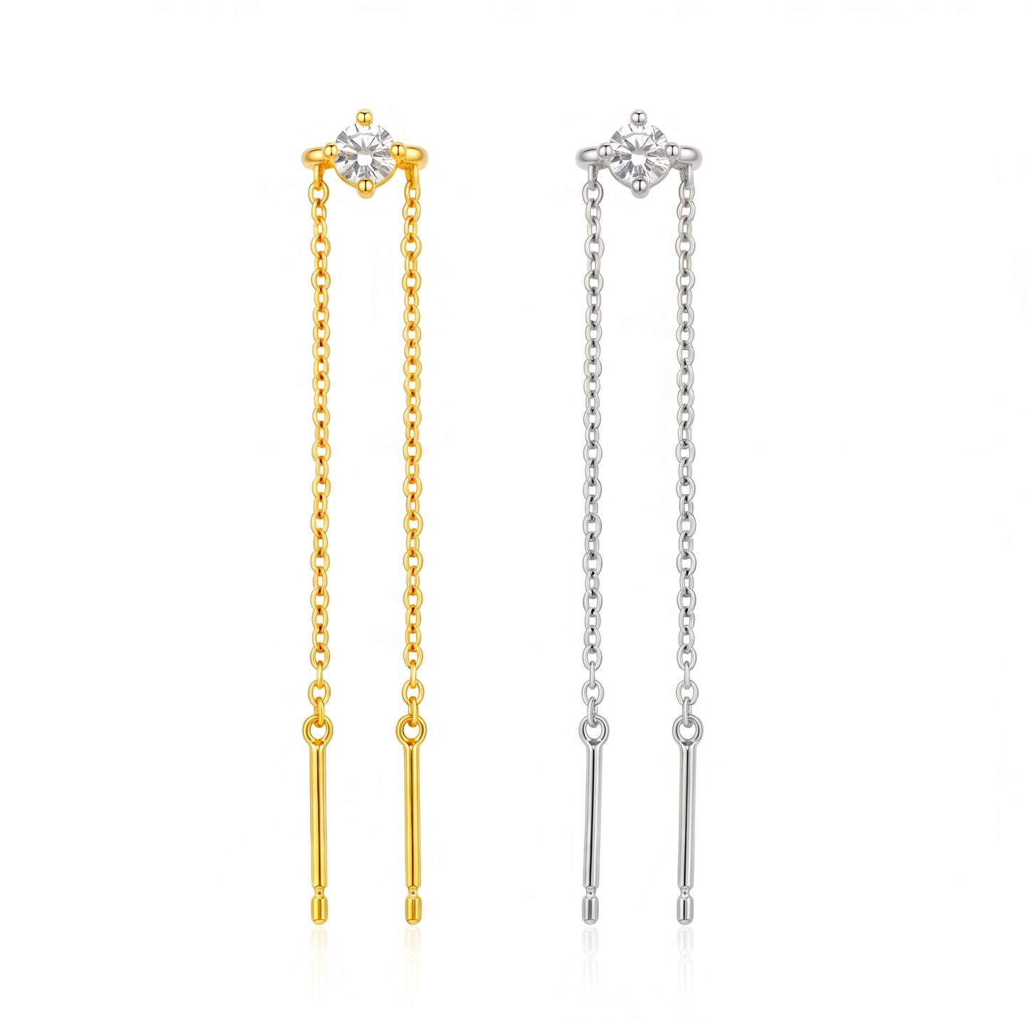 Threader Chain Earring —A line you carry through yourself