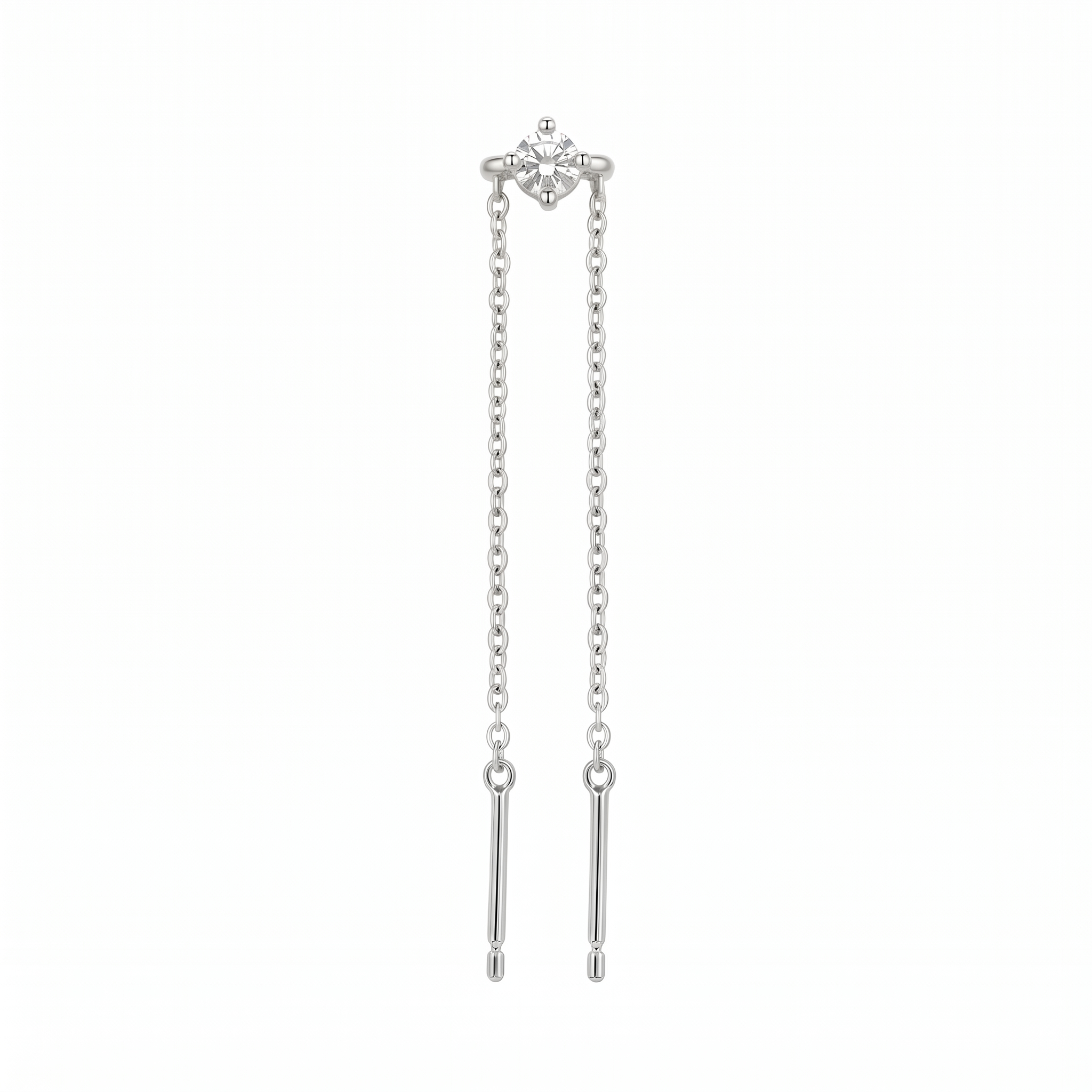 Threader Chain Earring —A line you carry through yourself