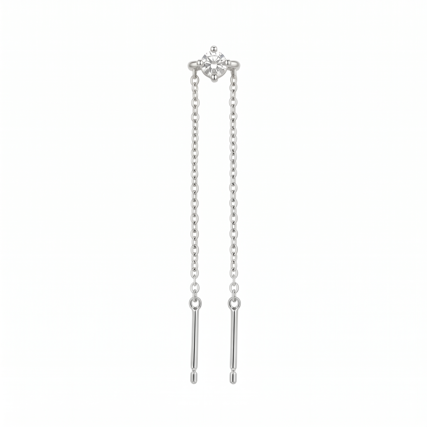 Threader Chain Earring —A line you carry through yourself