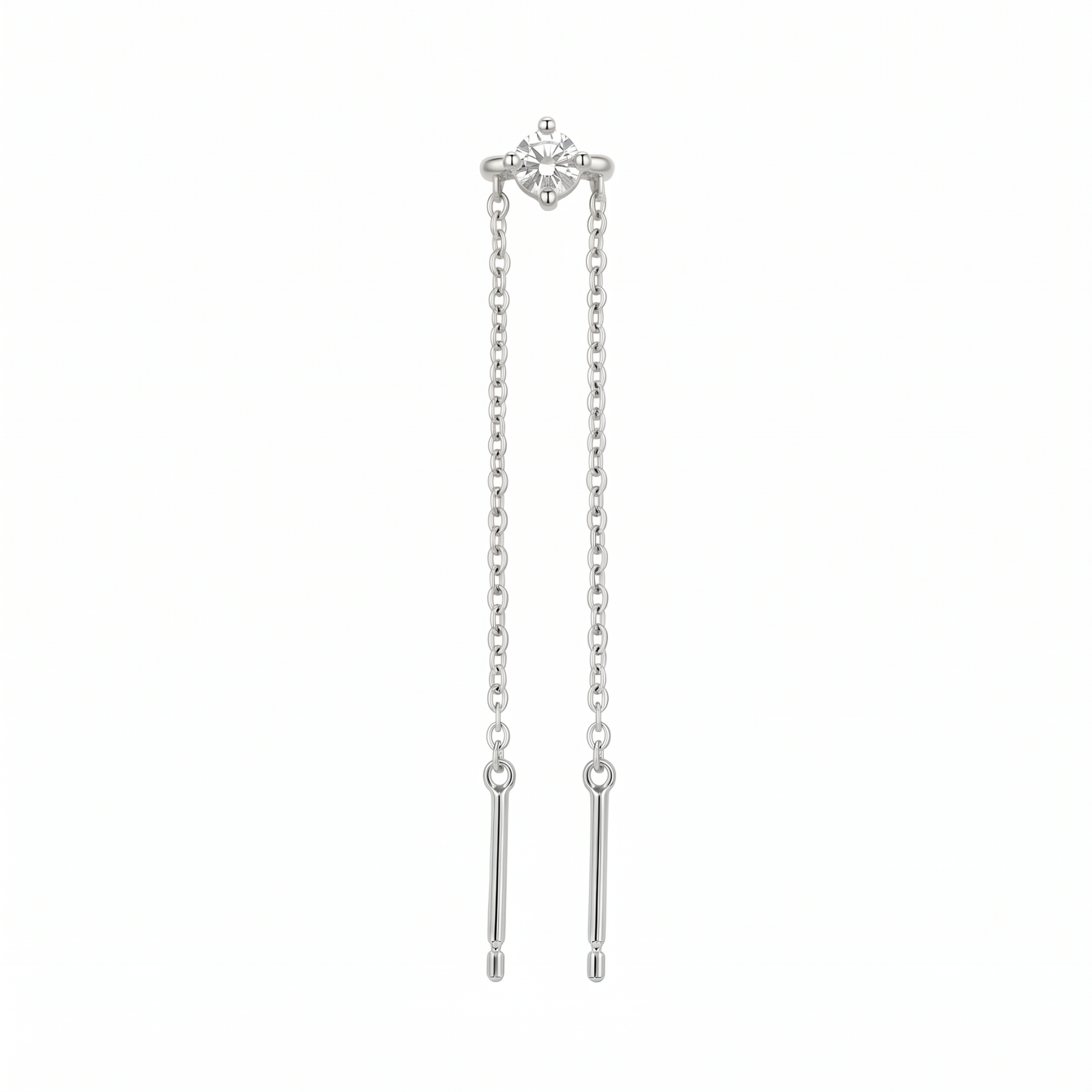 Threader Chain Earring —A line you carry through yourself