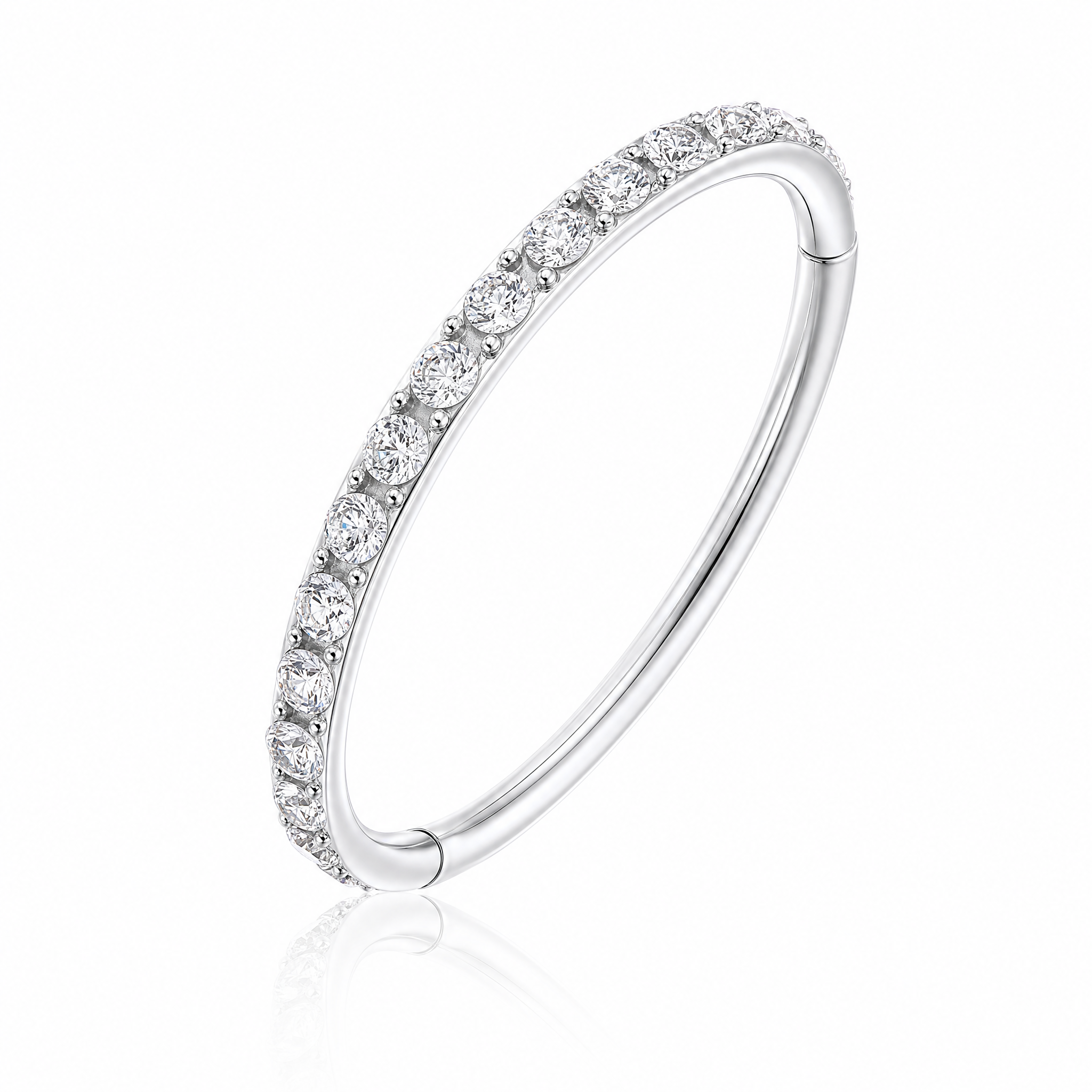 Everyday CZ Huggie Hoop — Secure, Minimal, Made to Stay On