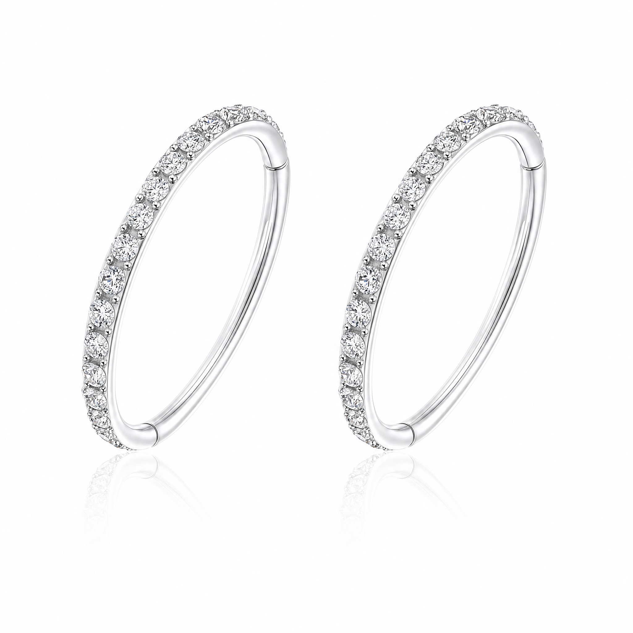 Everyday CZ Huggie Hoop — Secure, Minimal, Made to Stay On