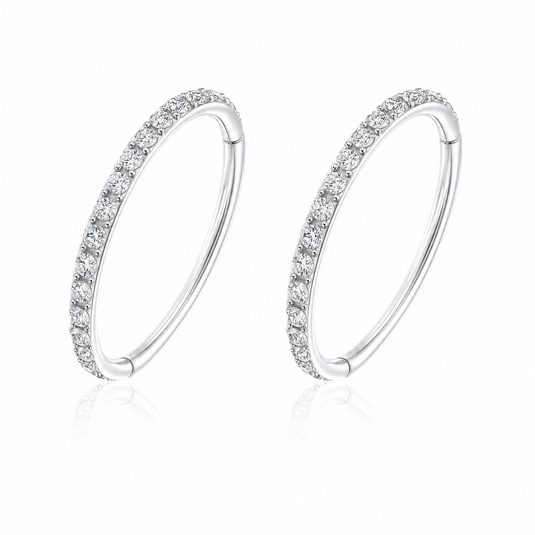 Everyday CZ Huggie Hoop — Secure, Minimal, Made to Stay On