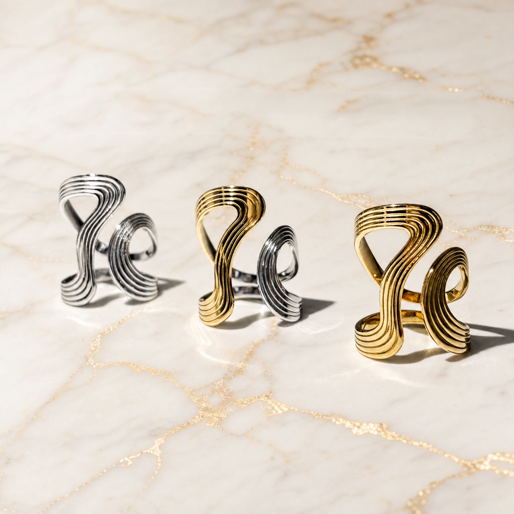 Sculpted Wave Ring-A Flow You Can Wear