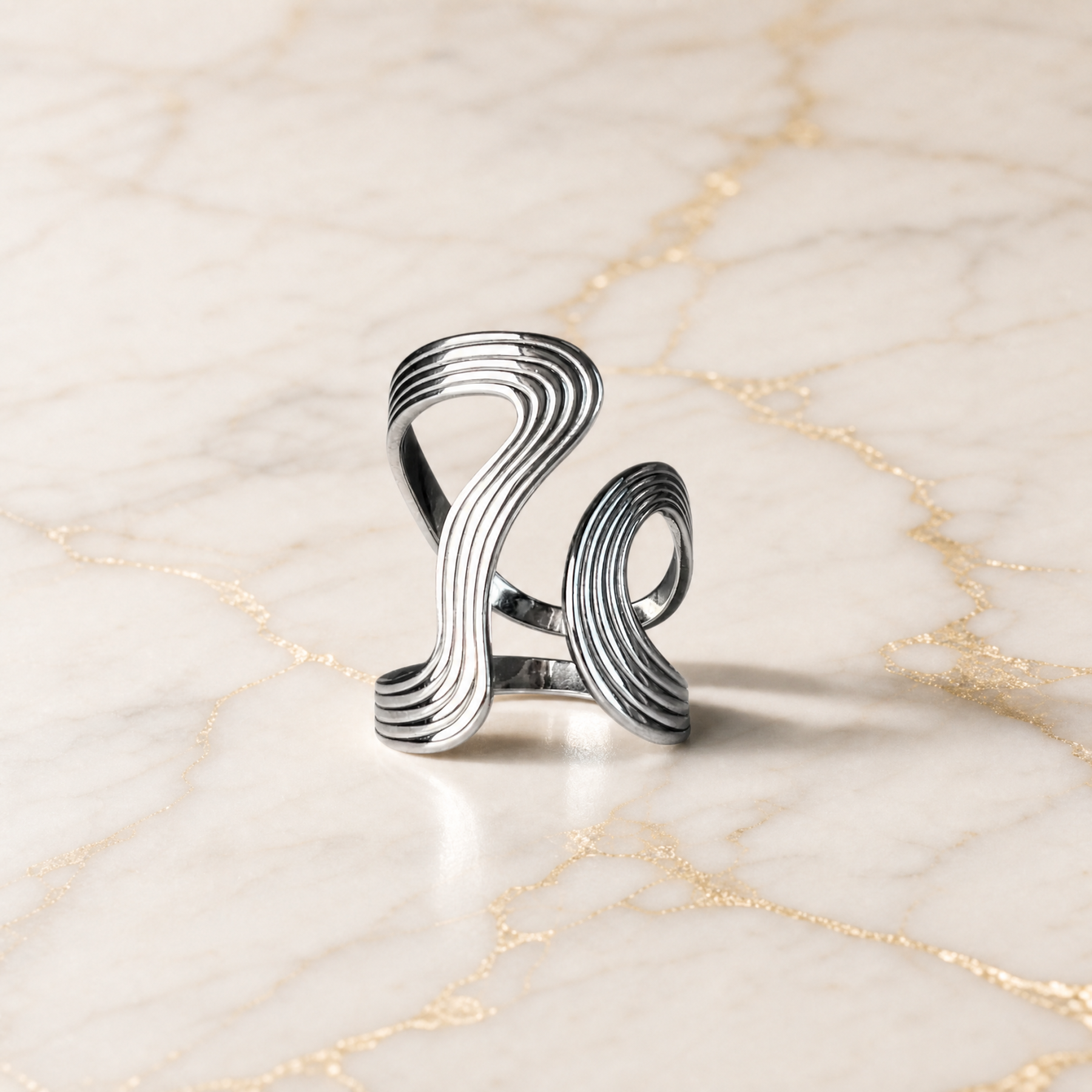 Sculpted Wave Ring-A Flow You Can Wear