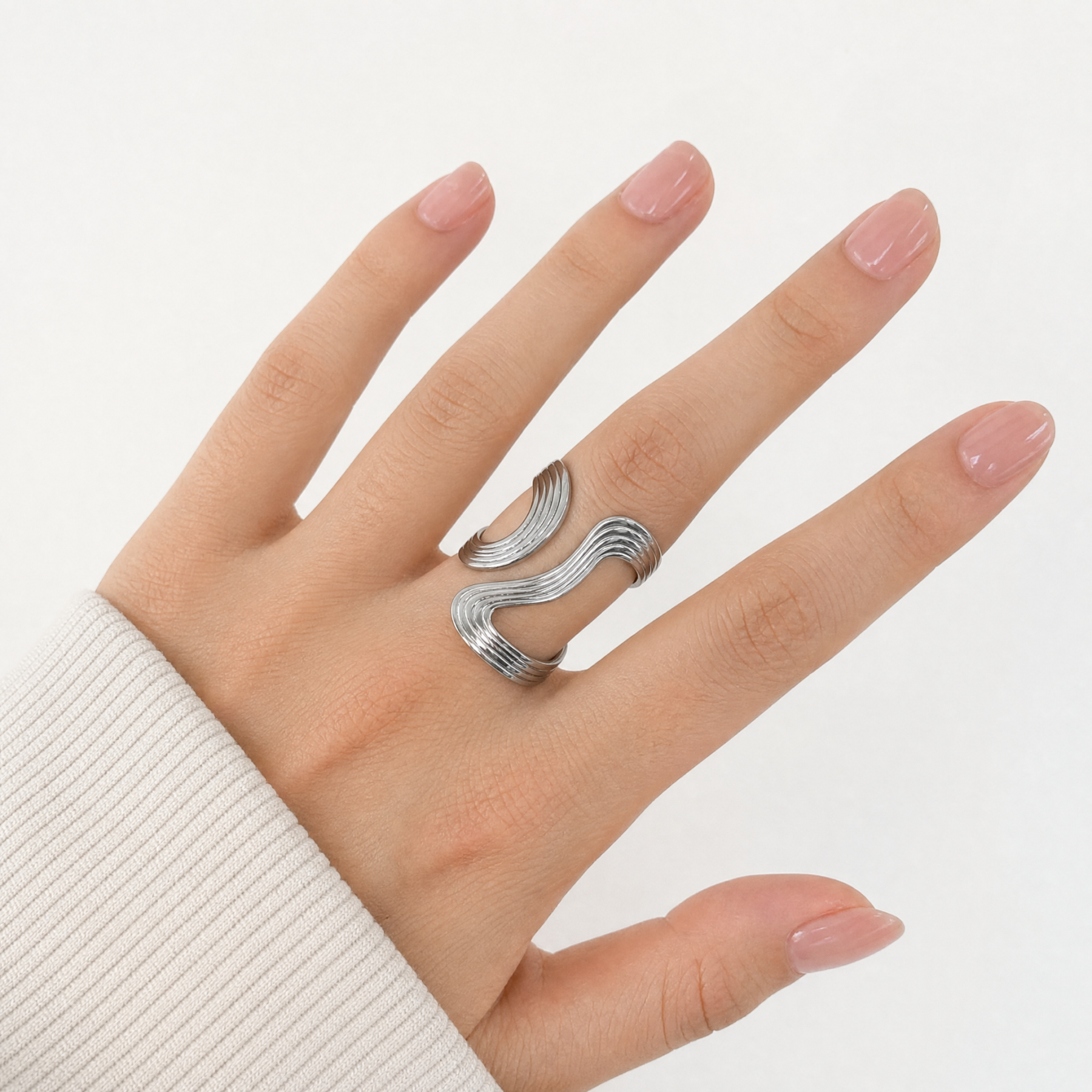 Sculpted Wave Ring-A Flow You Can Wear