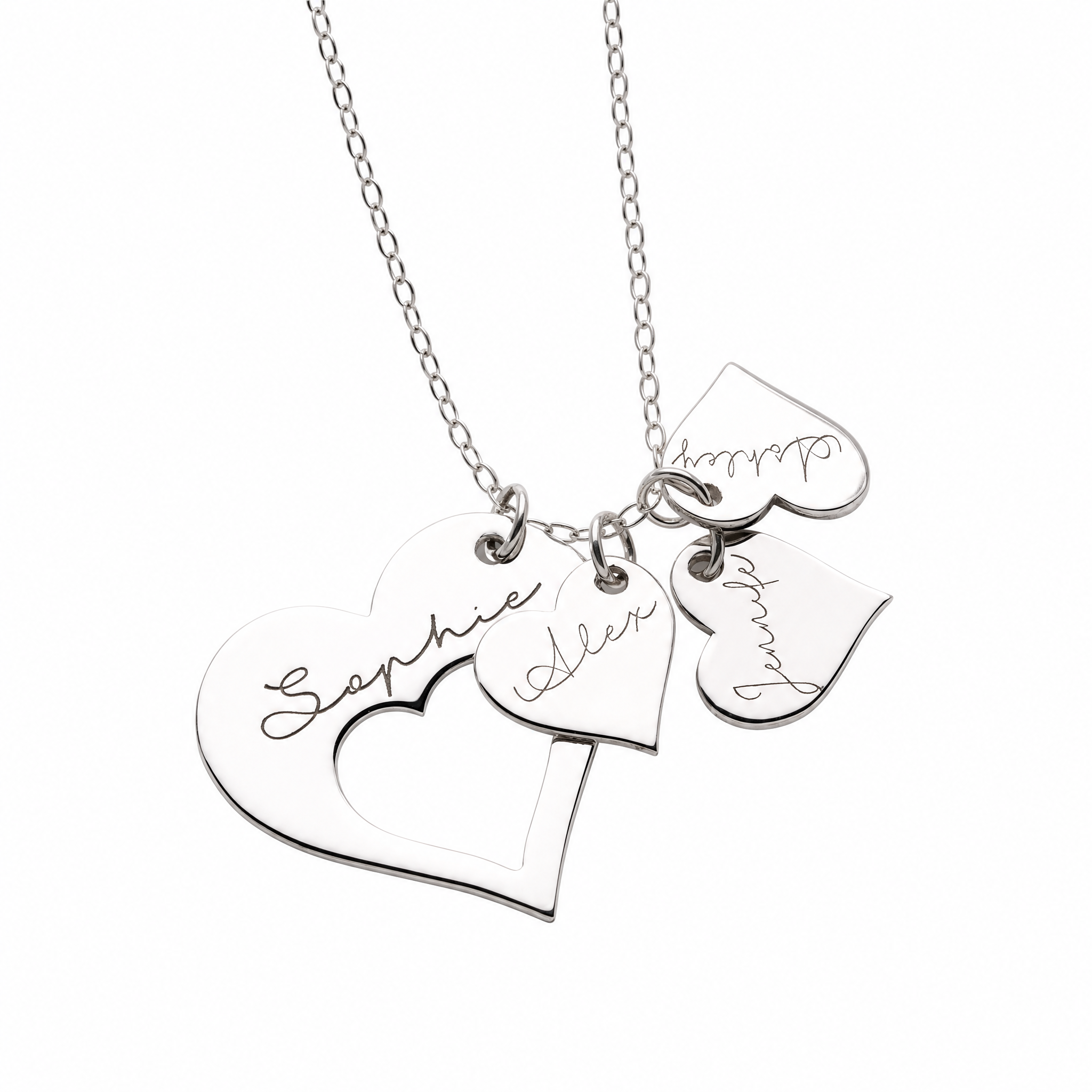 Pesonalized Family Heart Necklace