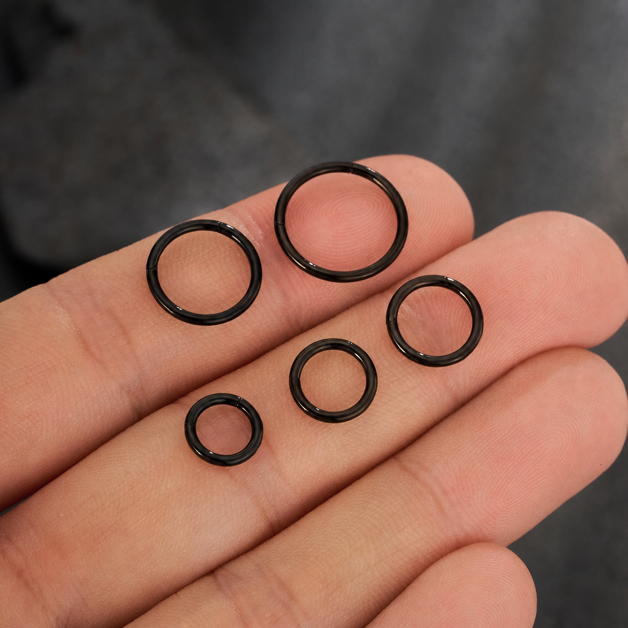 Black Hinged Hoop Earrings — A Sleek Edge for Every Ear Stack