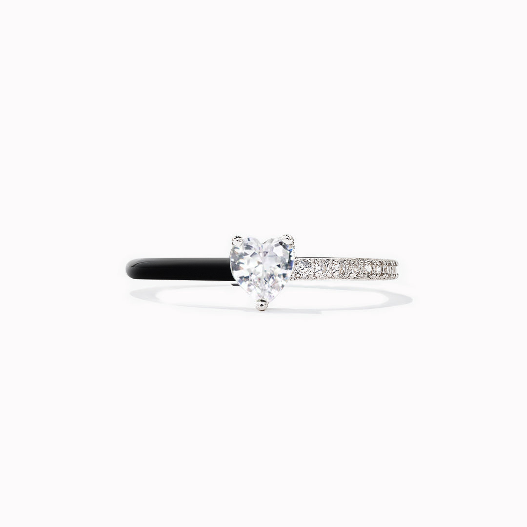 Black Enamel Ring-I'm Choosing My Peace