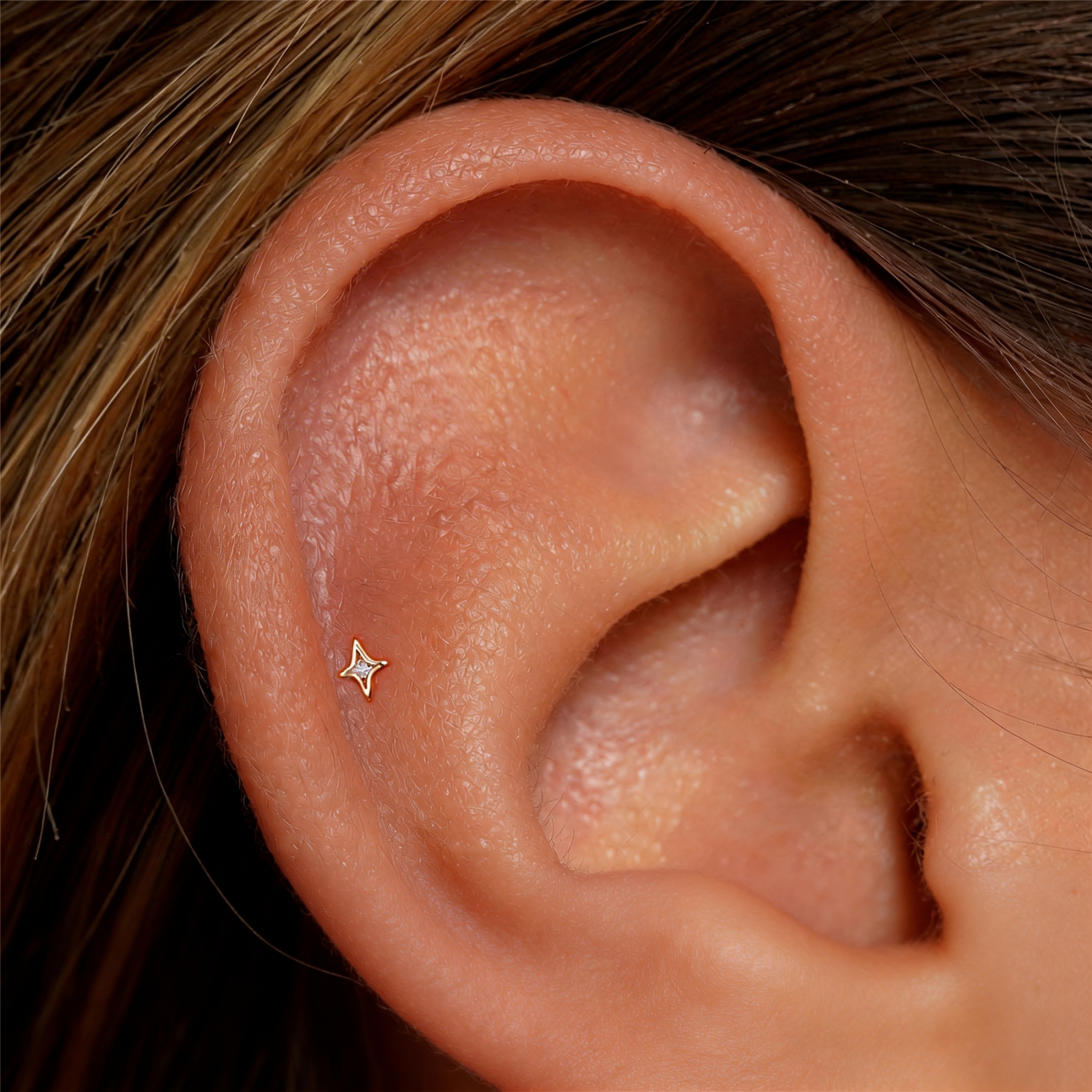 Sterling Silver Tiny Star Labret (1 PC)