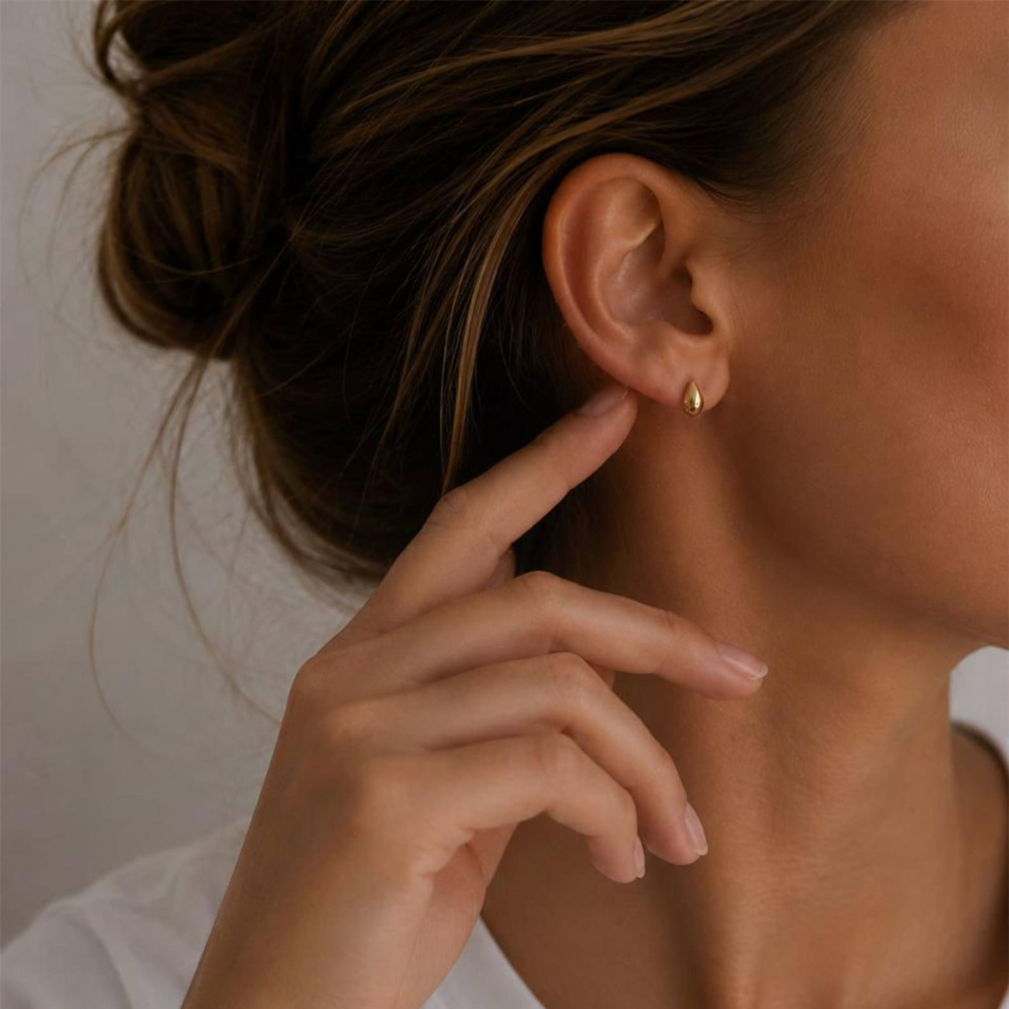 Teardrop Stud Earrings — A Soft Drop of Everyday Shine