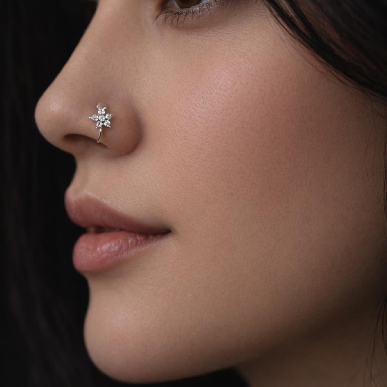 Flower Spark Nose Hoop